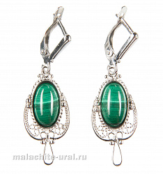 Серьги из малахита