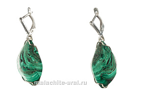 Серьги малахит