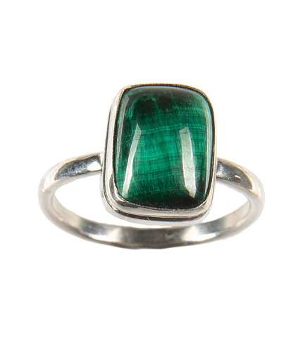 Кольцо из камня малахит