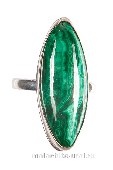 Кольцо  малахит