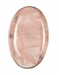 Кольцо из натурального камня розовый кварц